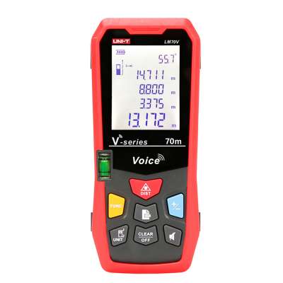 UNI-T LM70V USB Charging Electronic Ruler 70M Voice Laser Range Finder Laser Measure Distance Meter